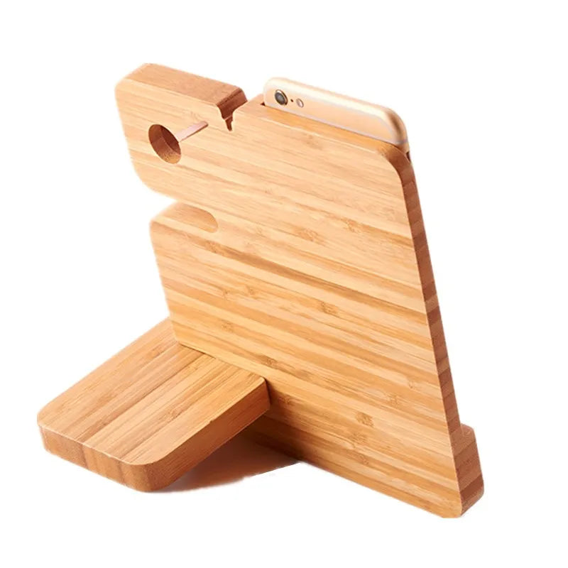 SZYSGSD Wood Bracket Desk Dock Charging Cell Phone Stand Watch Holder for Iphone X XR 8 7 6S for Apple Watch 4 3 2 Charger Stand