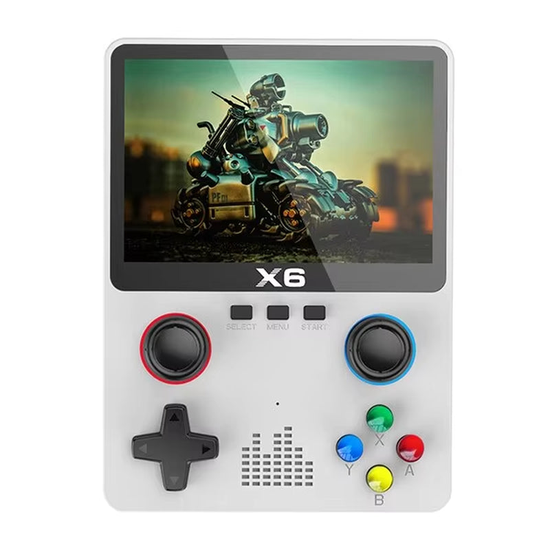 2023 New X6 3.5Inch IPS Screen Handheld Game Player Dual Joystick 11 Simulators GBA Video Game Console for Kids Gifts