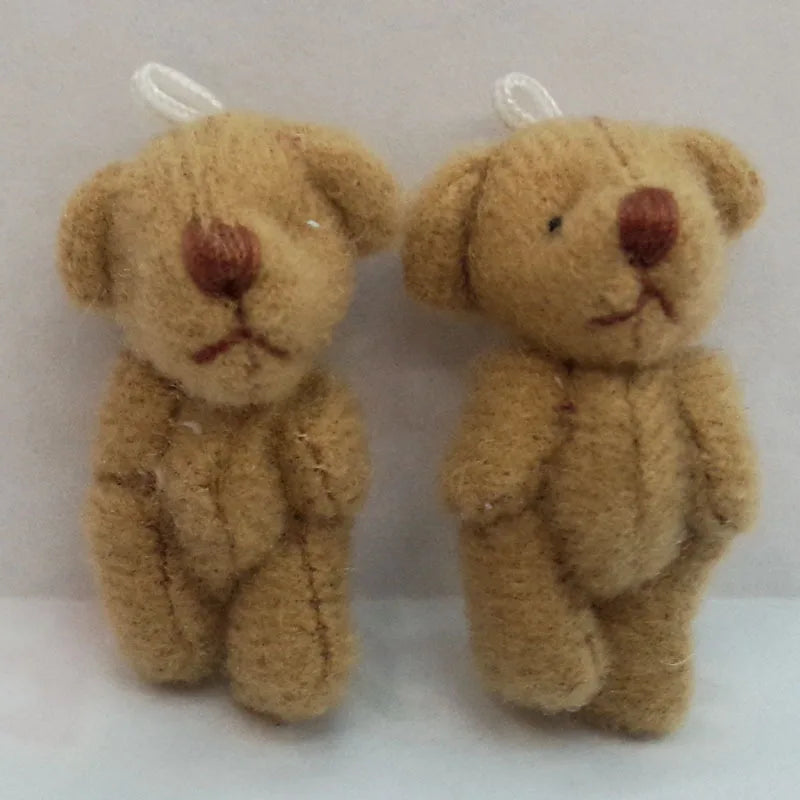 Wholesale 100Pc/Lot 4Cm Mini Joint Bear Teddy Bear Doll Cell Phone Pendant ,Mini Joint Plush Keychain Bear Bouquet Toy